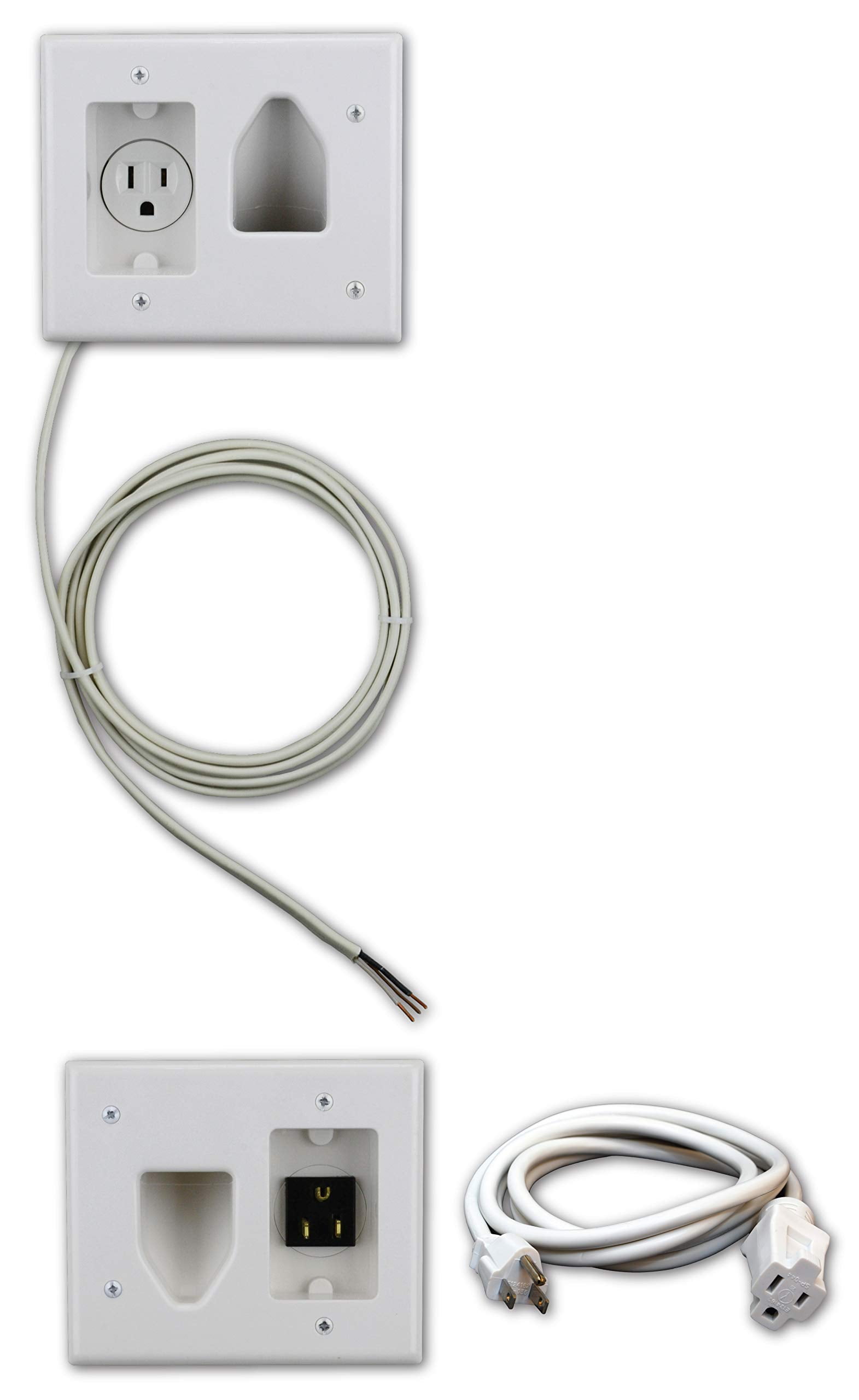 Electronics 503331WHKIT Flat Panel TV Cable Organizer Kit 