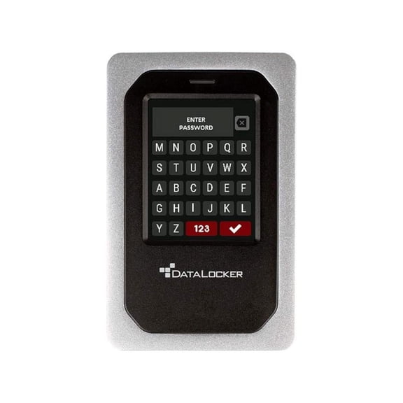 DataLocker DL4 FE 500 GB Portable Hard Drive - External - TAA Compliant - USB 3.2 Type C - 256-bit Encryption Standard - 3 Year Warranty
