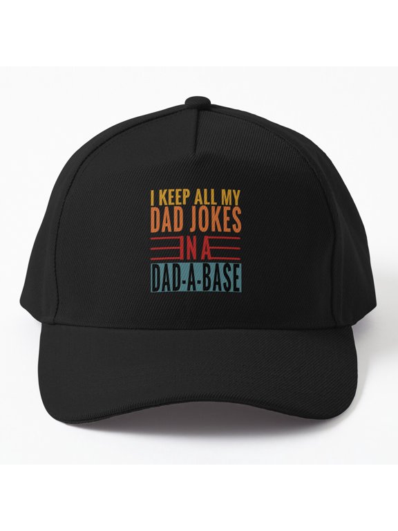 Database Dad Jokes Baseball Hat, Retro Tech Father's Day Pun Design Cap, Family Statement Style