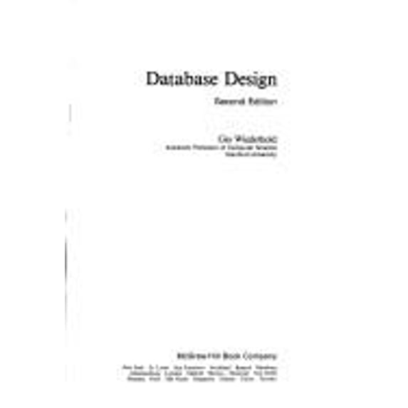 Pre-Owned Database Design (Hardcover) 0070701326 9780070701328