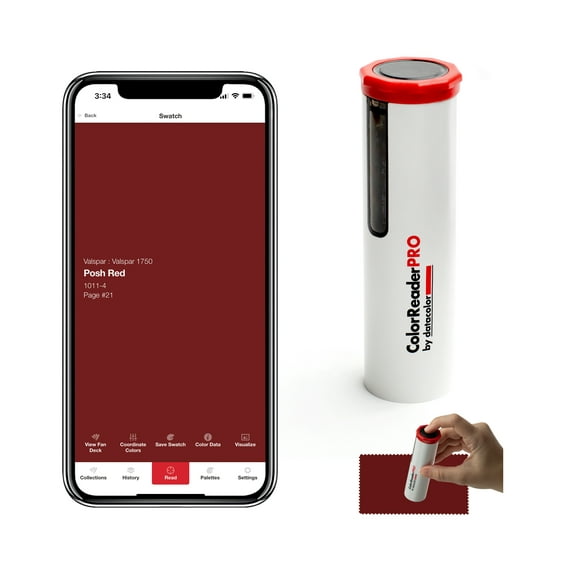 Datacolor ColorReader Pro  Portable, Bluetooth Color Matching Device. Scan a Color for Paint Color Matches, Coordinating Colors, Digital Color Data & More. On-Device Display Screen for Convenience