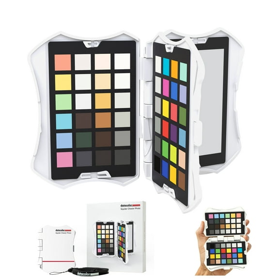 Datacolor Spyder Checkr Photo for Color Accuracy & Consistency, Portable Color Matching Tool with Ergonomic Case, 62 Color Targets, Color Correction Chart for Photography & Portraits (SCK310)