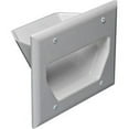thumbnail image 1 of 3-Gang Recessed Low Voltage Cable Plate, White, 1 of 2