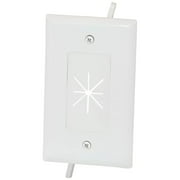 Cable Wholesale Plate with Flexible Opening, 1-Gang, White