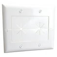thumbnail image 1 of Datacomm Electronics  2-Gang Split Plate with Flexible Opening, White, 1 of 1
