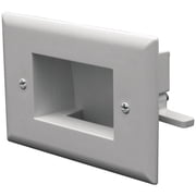 Datacomm Electronics 45-0008-WH Easy-Mount Recessed Low-Voltage Cable Plate, White