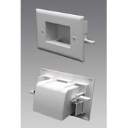 Datacomm Electronics 45-0008-WH Easy-Mount Recessed Low-Voltage Cable Plate, White