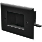 Datacomm Electronics 45-0008-bk Easy-mount Recessed Low-voltage Cable Plate - black