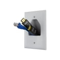 thumbnail image 1 of Datacomm Electronics 45 0011 wh Midsize 1 gang Recessed Cable Plate, 1 of 2