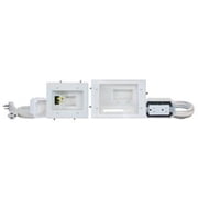 Datacomm Electronics 50-6623-WH-KIT Flat Panel TV Cable Organizer Kit With Duplex Power Solution