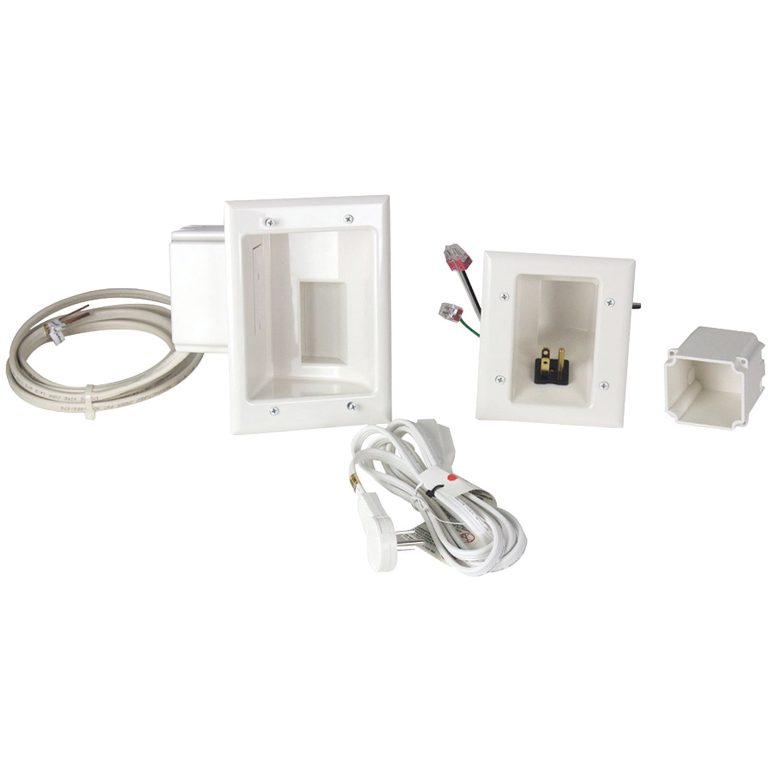 SPORTLINK in-Wall TV Cable Management Kit - Hide TV Wires Behind the Wall -  White