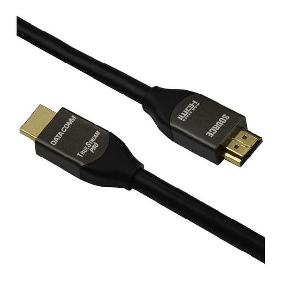 Datacomm Electronics 843631136560 6 ft. Truestream Pro 18Gbps HDMI Electronics Decor Insert & Bracket, Black - Pack of 2
