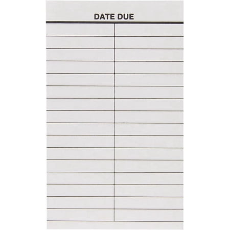 Date Due Slips 2-Column Full Permanent Adhesive 5 inches H x 3 inches W 500 per Pack