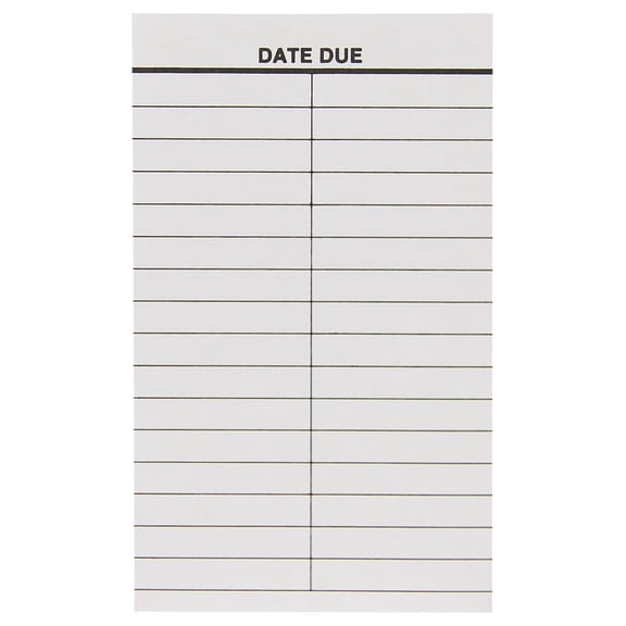 Date Due Slips 2-Column Full Permanent Adhesive 5 inches H x 3 inches W 500 per Pack