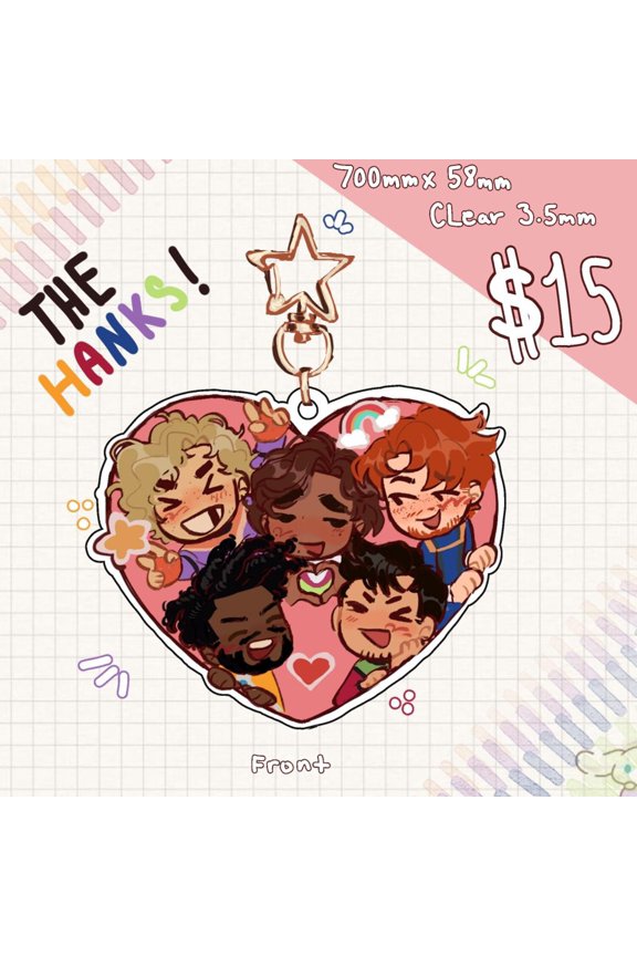 Date Everything | The Hanks Keychain | (1 keychain)