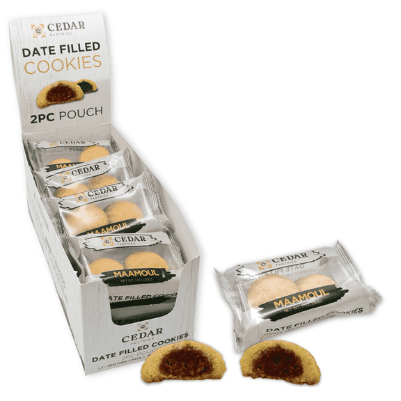 Cedar Pastries Date Maamoul Cookies Traditional Mediterranean Shortbread with Sweet Date Filling - 12 oz