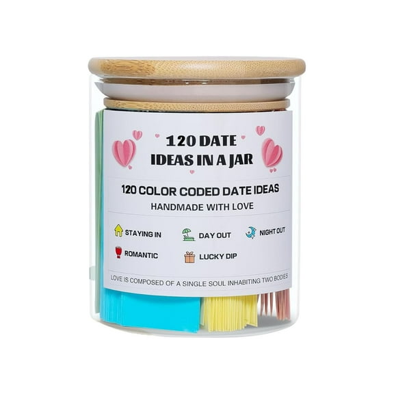 Date Ideas Jar, Couples Date Activities, 120 Interactive Bible-Inspired Date Ideas for Relationship Building, Thoughtful Gift for Anniversaries and Weddings