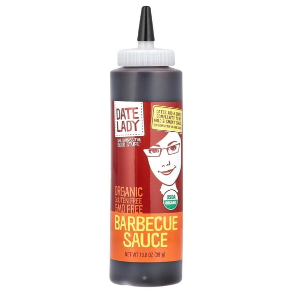 Date Lady Organic BBQ Sauce | Gluten Free, No Corn Syrup or Cane Sugar (14.5 oz)