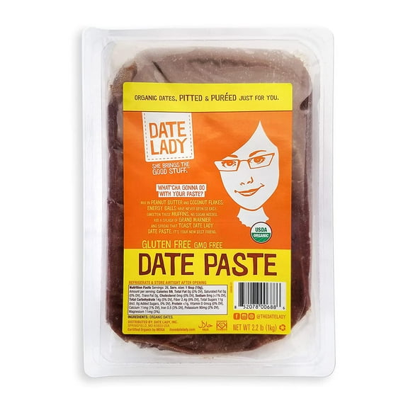 Date Lady Organic Date Paste (2.2 lbs) | 1 Ingredient: 100% Organic Dates