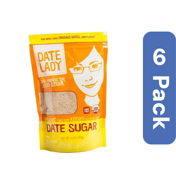 Date Lady Original Date Sugar 12 oz (Pack Of 6)