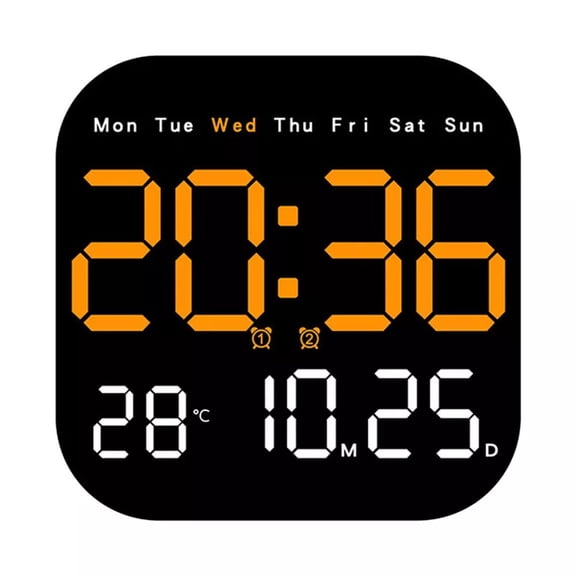 Date Large Remote Control Digital Temperature Adjust Alarm Clock Countdown Display Timing As Shown In The Figure
