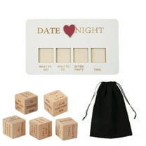 Date Night Dice,Fun Night Dating Decision,Wooden Dating Fun, Love, Food Decision Dice, Date Ideas,Gifts for Boyfriend-Girlfriend