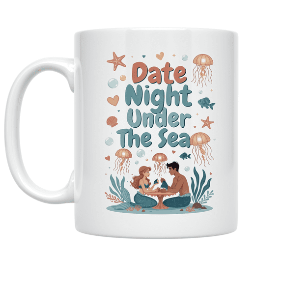 Date Night Under The Sea - Couples Seeking Unique Ideas - 11 oz Ceramic Coffee Mug