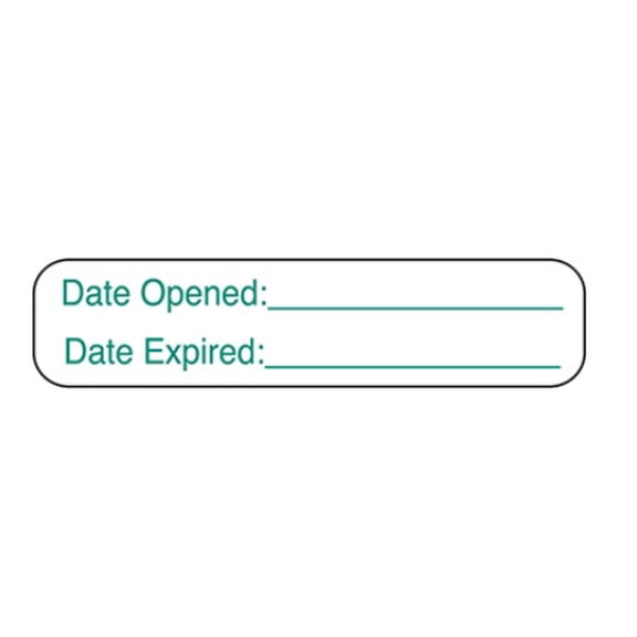 Date Opened Date Expired Labels (1000, 2-500 Rolls)