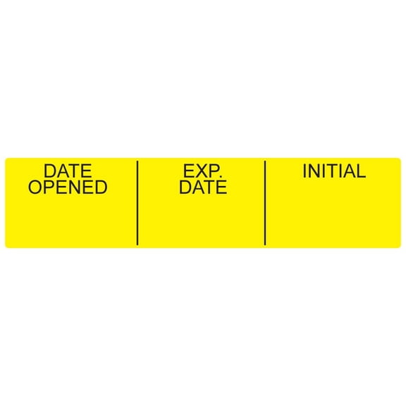 Date Opened Medication Instruction Labels