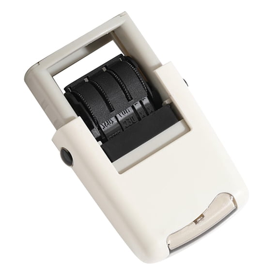 Date Stamp 25x2.8mm English Date Clear Imprint Quick Drying Adjustable Self Inking Stamp