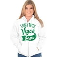 thumbnail image 1 of Date Vegan Boy Vegetarian Healthy Womens Plus Size Graphic Zipper Hoodie Brisco Brands 2X, 1 of 5