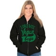 thumbnail image 1 of Date Vegan Boy Vegetarian Healthy Zip Hoodie Sweatshirt Women Brisco Brands S, 1 of 5