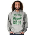 thumbnail image 1 of Date Vegan Girls Funny Vegetarian Gym Hoodie Hooded Sweatshirt Men Brisco Brands S, 1 of 6