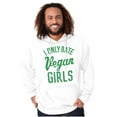 thumbnail image 1 of Date Vegan Girls Funny Vegetarian Gym Hoodie Hooded Sweatshirt Men Brisco Brands X, 1 of 6