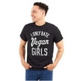 thumbnail image 1 of Date Vegan Girls Funny Vegetarian Gym Men's Big & Tall Crewneck Graphic Tee Brisco Brands 2X, 1 of 5