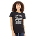 thumbnail image 1 of Date Vegan Girls Funny Vegetarian Gym Womens Fitted Plus Size Graphic Tee Brisco Brands 2X, 1 of 5
