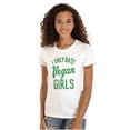 thumbnail image 1 of Date Vegan Girls Funny Vegetarian Gym Womens Slim Fit Graphic Tee Brisco Brands S, 1 of 5
