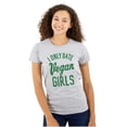 thumbnail image 1 of Date Vegan Girls Funny Vegetarian Gym Womens Slim Fit Graphic Tee Brisco Brands X, 1 of 5
