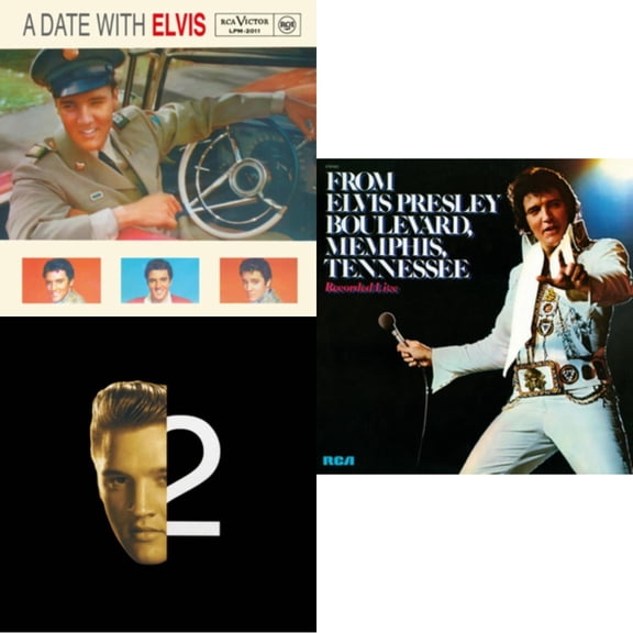 Date With Elvis (Light Green LP Vinyl/180G) & 2Nd To None (Gold Vinyl/180G/2LP) & From Elvis Presley Boulevard Memphis (Orange LP Vinyl/180G)