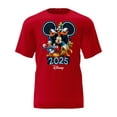 thumbnail image 1 of Disney 2025 Mickey and Friends Red Adult Tee Shirt, XS-2XL (Unisex), 1 of 4