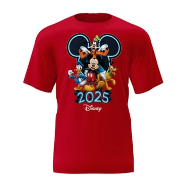 Dated 2025 Disney Friends Red Unisex Adult T-Shirt
