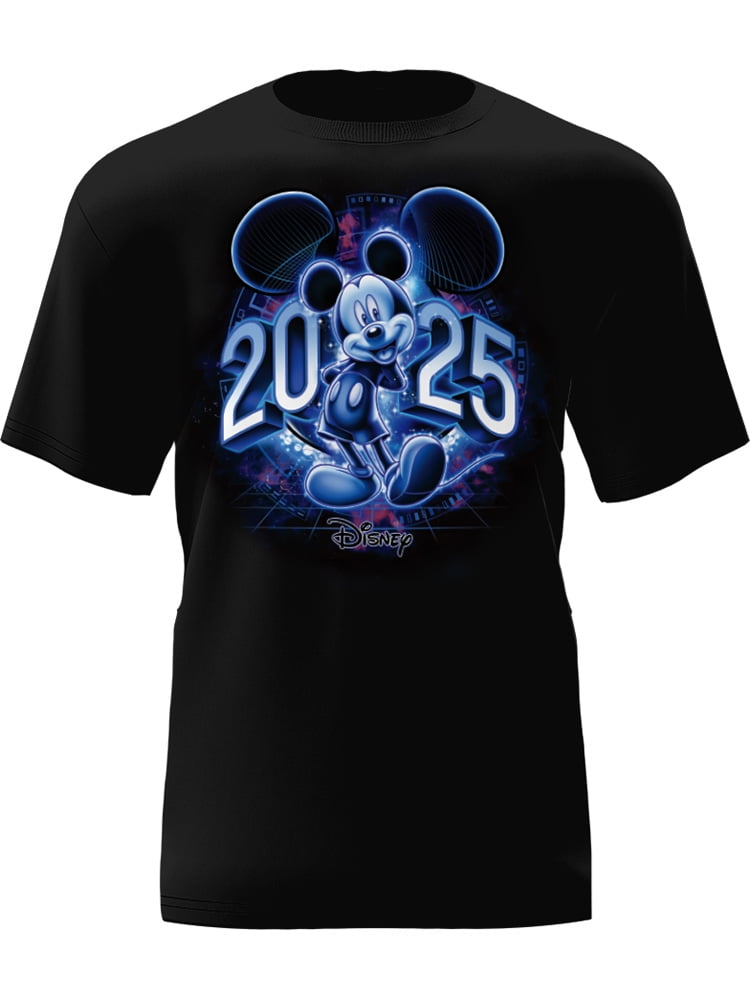 Disney 2025 Mickey Glow in the Dark Adult Tee Shirt, XS-2XL