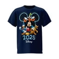thumbnail image 1 of Disney Mickey & Friends 2025 Navy Youth Tee Shirt, XS-XL (Unisex), 1 of 5