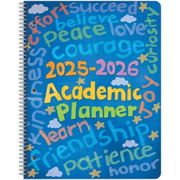 Dated Elementary Student Planner 2025-2026 Academic School Year, Large (8.5" by 11") Matrix Style Datebook with Classic Elementary Matrix Cover