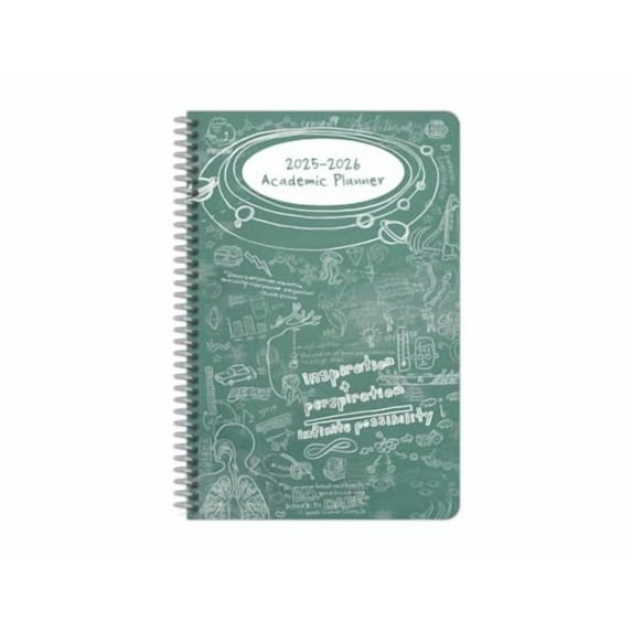 Dated High School Student Planner 2025-2026 Academic School Year, Small (5.5" by 8.5") Block Style Datebook with Classic High Block Cover$$Office
