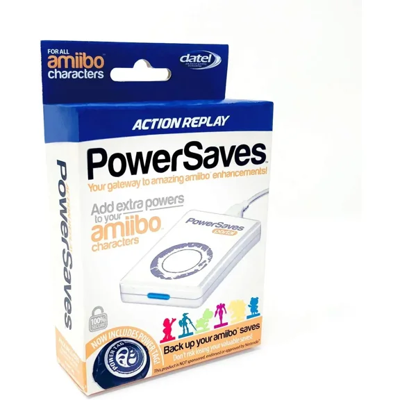 Datel Action Replay PowerSaves for Amiibo W/Power Tag White - Switch Accessory