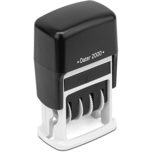 Dater 2000, Self Inking Small Date Stamp with Dry Pad, No Ink