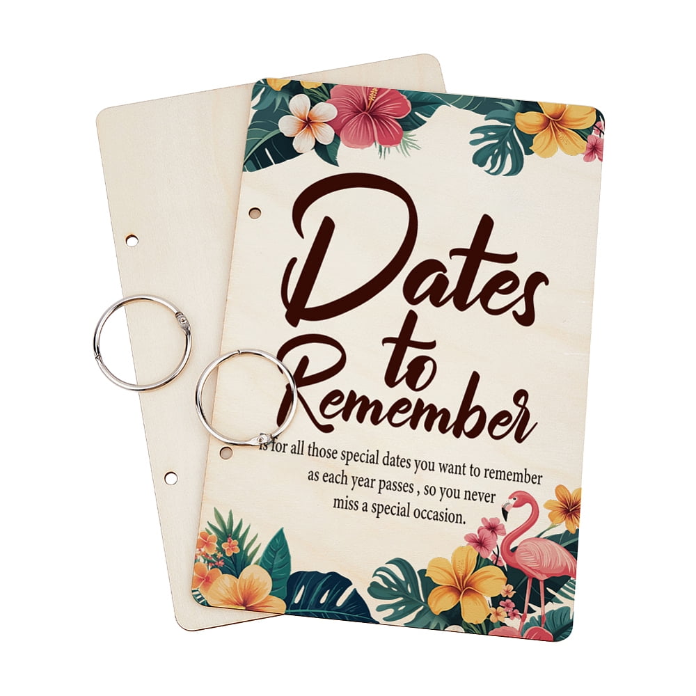 birthday card organizer binder Suzile 2 Packs 9 x 6.5 Inch Greeting Book Wood Floral Card Organizer Album Binder, Keepsake Storage Holder Gift for Wedding Anniversary Holiday Memory Photo Collection : Health & Household safe pages for ultimate protection 1.5 binder stores up to 280 sheets of standard paper Features exclusive printed content pages Birthday Card Keeper