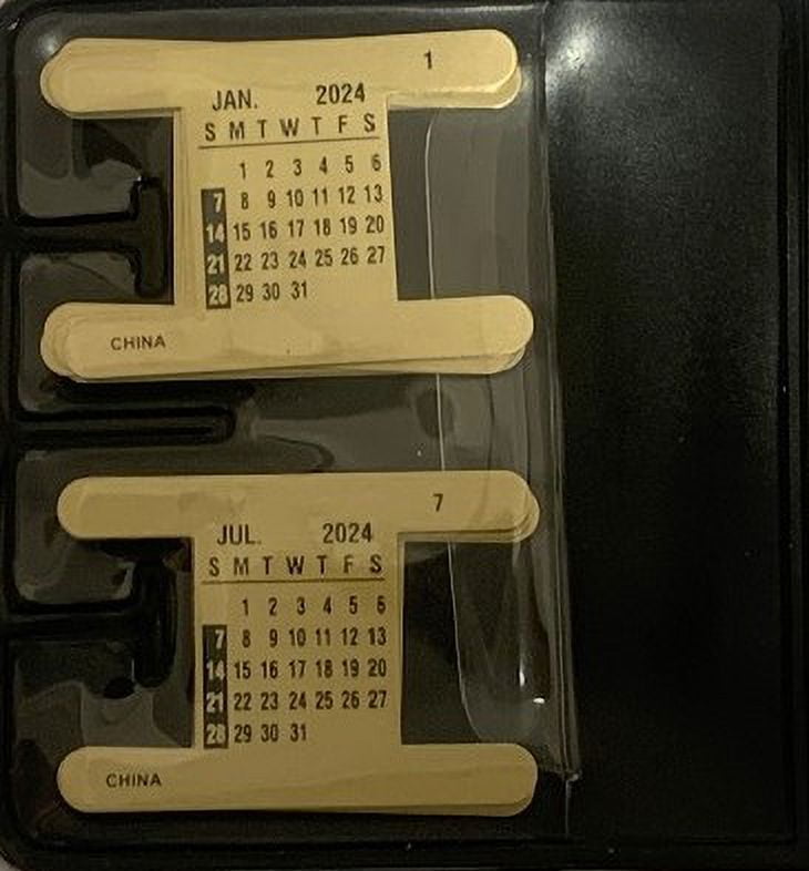 Datewatcher Watch Band Calendar HShaped Year 2024