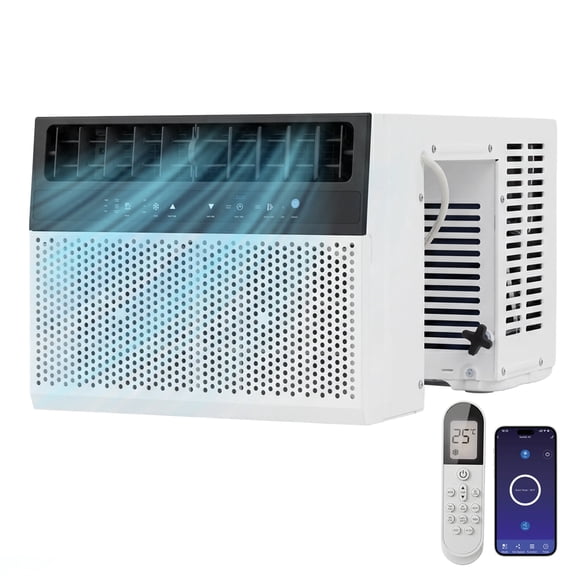 Dateyes 12000 BTU 6-in-1 Window Air Conditioner, WiFi Smart & Remote, LED Touch Control, 6 Modes 3 Fan Speeds, Quiet Energy Saving for 550 Sq.Ft
